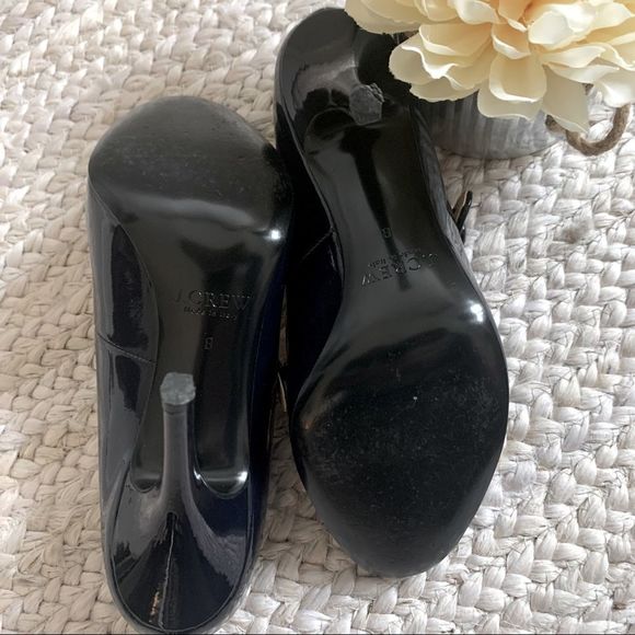 J CREW Mary Jane Mona Size 8  - Midnight Blue Patent. - Picture 4 of 7